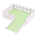 Max 1 Pc Small Pet Hamster Hedgehog Parrot Wooden Ladder Platform Fence Green