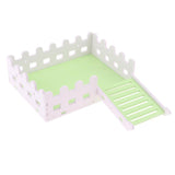 Max 1 Pc Small Pet Hamster Hedgehog Parrot Wooden Ladder Platform Fence Green