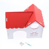 Max 1 Pc Hamster Hedgehog Guinea Pig Wooden Villa Small Animals Wood House Red