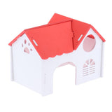 Max 1 Pc Hamster Hedgehog Guinea Pig Wooden Villa Small Animals Wood House Red
