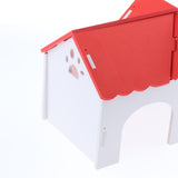 Max 1 Pc Hamster Hedgehog Guinea Pig Wooden Villa Small Animals Wood House Red