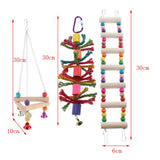 Max 3pcs Bird Parrot Toys Hanging Bell Pet Bird Cage Hammock Swing Toy