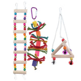 Max 3pcs Bird Parrot Toys Hanging Bell Pet Bird Cage Hammock Swing Toy