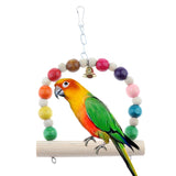 Max Bird Parrot Toys Hanging Bell Pet Bird Cage Hammock Swing Toy Hanging Toy