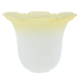 Max Replacement Ceiling Fan Vanity Clear Lamp Shade Yellow and White
