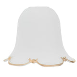 Max Replacement Ceiling Fan Vanity Clear Lamp Shade Light  Golden Rim