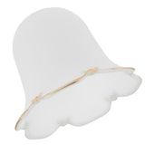 Max Replacement Ceiling Fan Vanity Clear Lamp Shade Light  Golden Rim