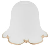 Max Replacement Ceiling Fan Vanity Clear Lamp Shade Light  Golden Rim