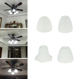 Max Ceiling Fan Light Tulip Ruffle Crimp Shade Frosted Vintage Lamp Shade 3