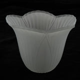 Maxbell Ceiling Fan Light Tulip Ruffle Crimp Shade Frosted Vintage Lamp Shade 6 3