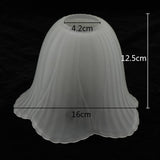 Maxbell Ceiling Fan Light Tulip Ruffle Crimp Shade Frosted Vintage Lamp Shade 6 3