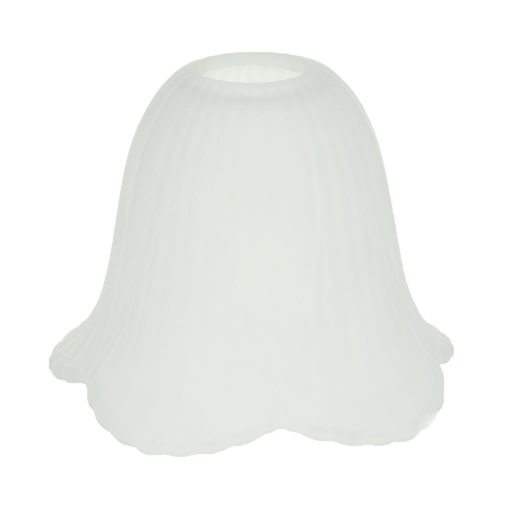 Maxbell Ceiling Fan Light Tulip Ruffle Crimp Shade Frosted Vintage Lamp Shade 6 3