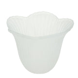 Maxbell Ceiling Fan Light Tulip Ruffle Crimp Shade Frosted Vintage Lamp Shade 6 3