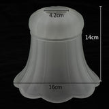 Maxbell Ceiling Fan Light Tulip Ruffle Crimp Shade Frosted Vintage Lamp Shade 6 4