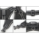Maxbell LED Dog Puppy Luminous Harness Soft Reflective Breathable Vest  Black S