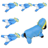 Max Waterproof Four Legs Clothing Dog Raincoat Jacket Coat Blue M