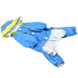 Max Waterproof Four Legs Clothing Dog Raincoat Jacket Coat Blue M