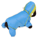 Max Waterproof Four Legs Clothing Dog Raincoat Jacket Coat Blue M