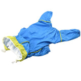 Max Waterproof Four Legs Clothing Dog Raincoat Jacket Coat Blue M