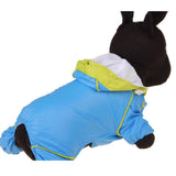 Max Waterproof Four Legs Clothing Dog Raincoat Jacket Coat Blue M