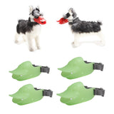 Max Luminous Dog Muzzle Duckbill Duck Face Lip Adjustable Mouth Cover Green S