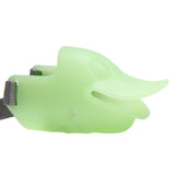 Max Luminous Dog Muzzle Duckbill Duck Face Lip Adjustable Mouth Cover Green S