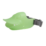 Max Luminous Dog Muzzle Duckbill Duck Face Lip Adjustable Mouth Cover Green S