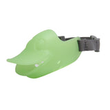 Max Luminous Dog Muzzle Duckbill Duck Face Lip Adjustable Mouth Cover Green S