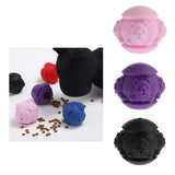 Max 1 Pc Silicone Bite-resistant Dog Dispenser Ball Pet IQ Treat Ball Toy Pink