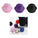 Max 1 Pc Silicone Bite-resistant Dog Dispenser Ball Pet IQ Treat Ball Toy Pink