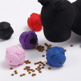 Max 1 Pc Silicone Bite-resistant Dog Dispenser Ball Pet IQ Treat Ball Toy Pink