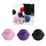 Max 1 Pc Silicone Bite-resistant Dog Dispenser Ball Pet IQ Treat Ball Toy Pink