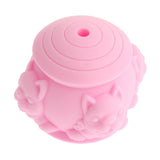 Max 1 Pc Silicone Bite-resistant Dog Dispenser Ball Pet IQ Treat Ball Toy Pink