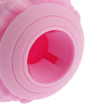 Max 1 Pc Silicone Bite-resistant Dog Dispenser Ball Pet IQ Treat Ball Toy Pink