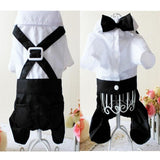 Max Pet Cozy Dog Outfit Suit with Bowtie for Small Dogs & Cats Costume L