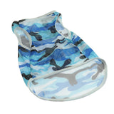 Maxbell Pet Dog Summer Clothes Puppy Medium Large Dog Camouflage Mesh Vest Blue-S
