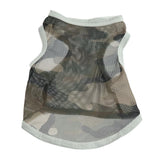 Maxbell Pet Dog Summer Clothes Puppy Medium Large Dog Camouflage Mesh Vest Grey-S