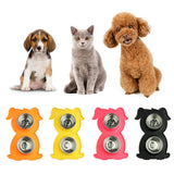 Maxbell Pet Feeding Double Dog Bowl Stainless Steel Water and Food Bowls  Orange