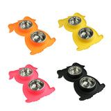 Maxbell Pet Feeding Double Dog Bowl Stainless Steel Water and Food Bowls  Orange