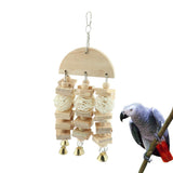 Max Bird Parrot Chewing Swing Toys Rattan Ball String Cage Hanging Toys 15x41cm