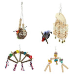 Max Bird Parrot Chewing Swing Toys Rattan Ball String Cage Hanging Toys 15x41cm