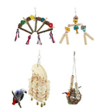 Max Bird Parrot Chewing Swing Toys Rattan Ball String Cage Hanging Toys 15x41cm