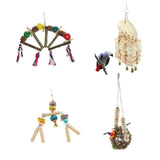 Max Bird Parrot Chewing Swing Toys Rattan Ball String Cage Hanging Toys 15x41cm