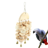 Max Bird Parrot Chewing Swing Toys Rattan Ball String Cage Hanging Toys 15x41cm