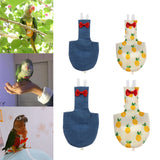 Max Parrot Diaper Washable Flight Suit for Small to Large Birds Denim XS