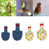 Max Parrot Diaper Washable Flight Suit for Small to Large Birds Denim XS