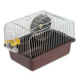 Max Hamster Cage Transport Box with Running Wheel Water Bottle Dish Coffee