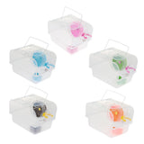 Max Portable Pet Hamster Cage Guinea Pig Gerbils Mice House with Heel Red