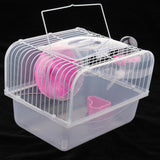 Max Portable Pet Hamster Cage Guinea Pig Gerbils Mice House with Heel Red