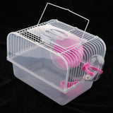 Max Portable Pet Hamster Cage Guinea Pig Gerbils Mice House with Heel Red